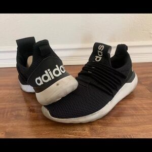 ADIDAS ORIGINAL Mens Big Boys Black Mesh Low Top Sneakers Shoes Sz 12.5